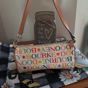 Dooney & Bourke Y2K rainbow monogram mini barrel